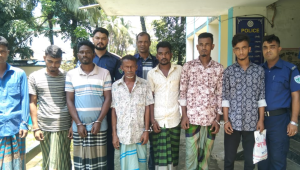শাল্লায় ৭ চোর আটক