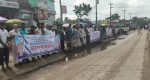 ছাতকে ইউএনও’র বিরুদ্ধে মিথ্যা সংবাদ ও অপপ্রচারের প্রতিবাদে মানববন্ধন ও বিক্ষোভ