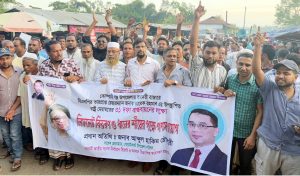 কোম্পানীগঞ্জে ধানের শীষের পক্ষে হাকিম চৌধুরীর গণসংযোগ