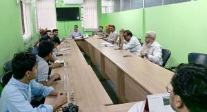 শাবি প্রেসক্লাবের সাথে শাকসু নির্বাচন কমিশনের মতবিনিময়