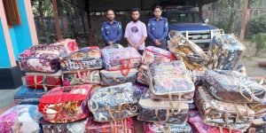 জৈন্তায় ৬৫ পিছ কম্বলসহ আটক ১