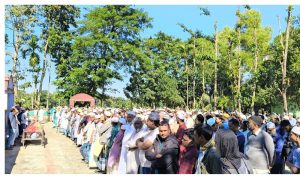 রাজধানীতে নিহত ডিবি কর্মকর্তার জানাজা রাজনগরে সম্পন্ন