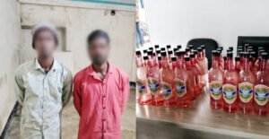 লাক্কাতুরায় বিদেশী মদসহ আটক ২