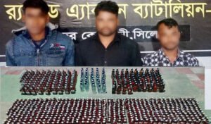 কোম্পানীগঞ্জে বিপুল বিদেশী মদসহ গ্রেফতার ৩