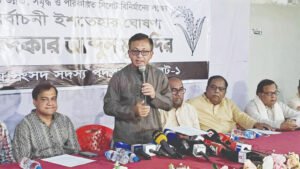 খন্দকার মুক্তাদিরের ইশতেহার ঘোষণা : আধুনিক, বাসযোগ্য ও স্মার্ট নগরী গড়ার প্রত্যয়