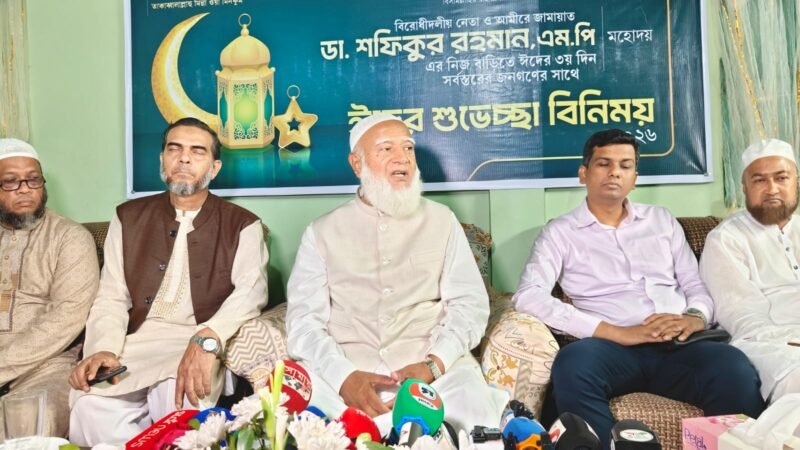 সঠিক পথে না ফিরলে জনগণের প্রতিরোধের মুখে পড়বেন : সরকারকে ডা. শফিকুর রহমান