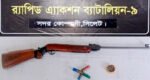 গোলাপগঞ্জে শটগানের কার্তুজ ও গুলীসহ এয়ারগান উদ্ধার