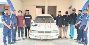 মৌলভীবাজারে প্রাইভেট কারসহ ৫ ডাকাত আটক