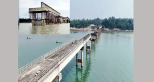যাদুকাটায় ভেঙে পড়লো নির্মাণাধীন সেতুর ৫ গার্ডার