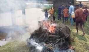 বড়লেখার দর্শনা খালের অবৈধ বাঁধ অপসারণ ও রিং জাল ধ্বংস