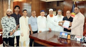 ৫ দফা দাবিতে সিসিক প্রশাসক বরাবরে স্মারকলিপি 