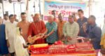 মালিনীছড়া চা-বাগানে পূজা পরিষদের বস্ত্র বিতরণ